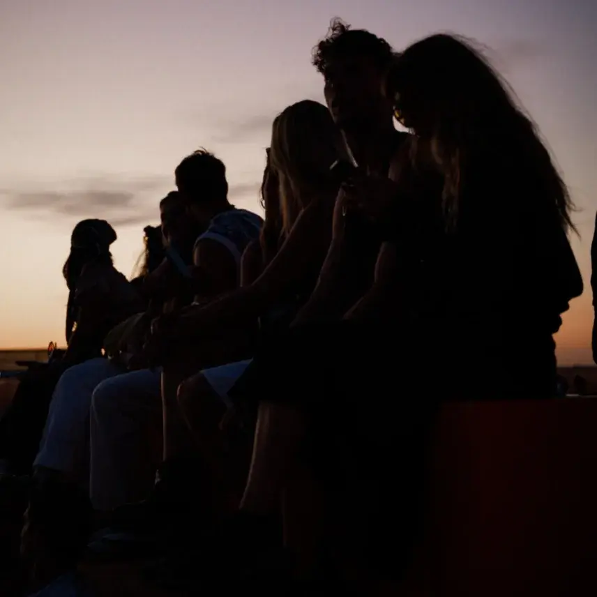 WECANDANCE visitors watching the sunset together